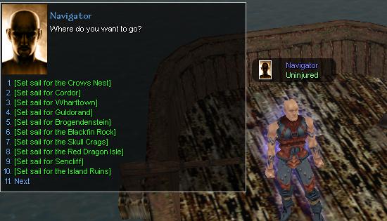 The Navigator allows owners to set the course, enter combat and other options.